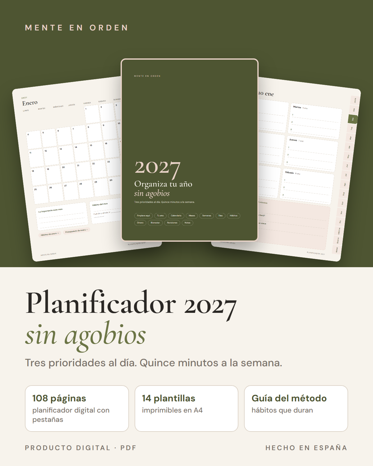 Planificador 2027 · Digital + Imprimible